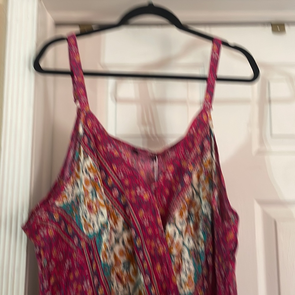 NWT Floral Pink Sleeveless Maxi Dress size 3X 🌹🌸🌺 BG 06 - Picture 3 of 4